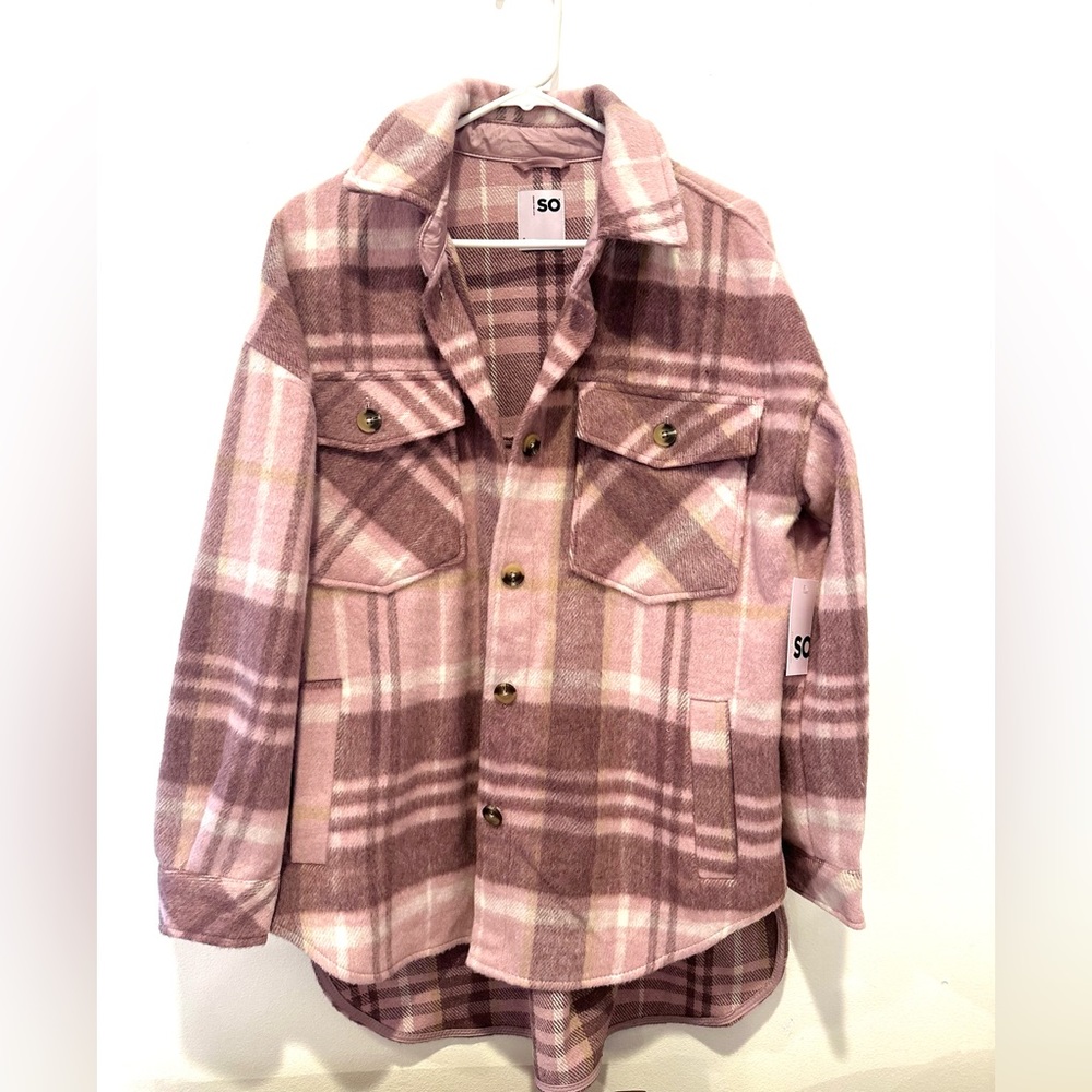 SO Oversized Flannel Jacket